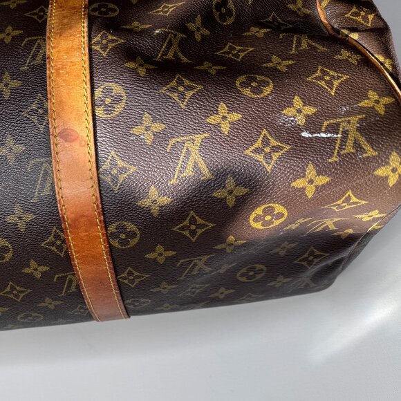 Custom Hand Painted Octopus Louis Vuitton VINTAGE Keepall 45 Signature LV Bag - Picture 13 of 16